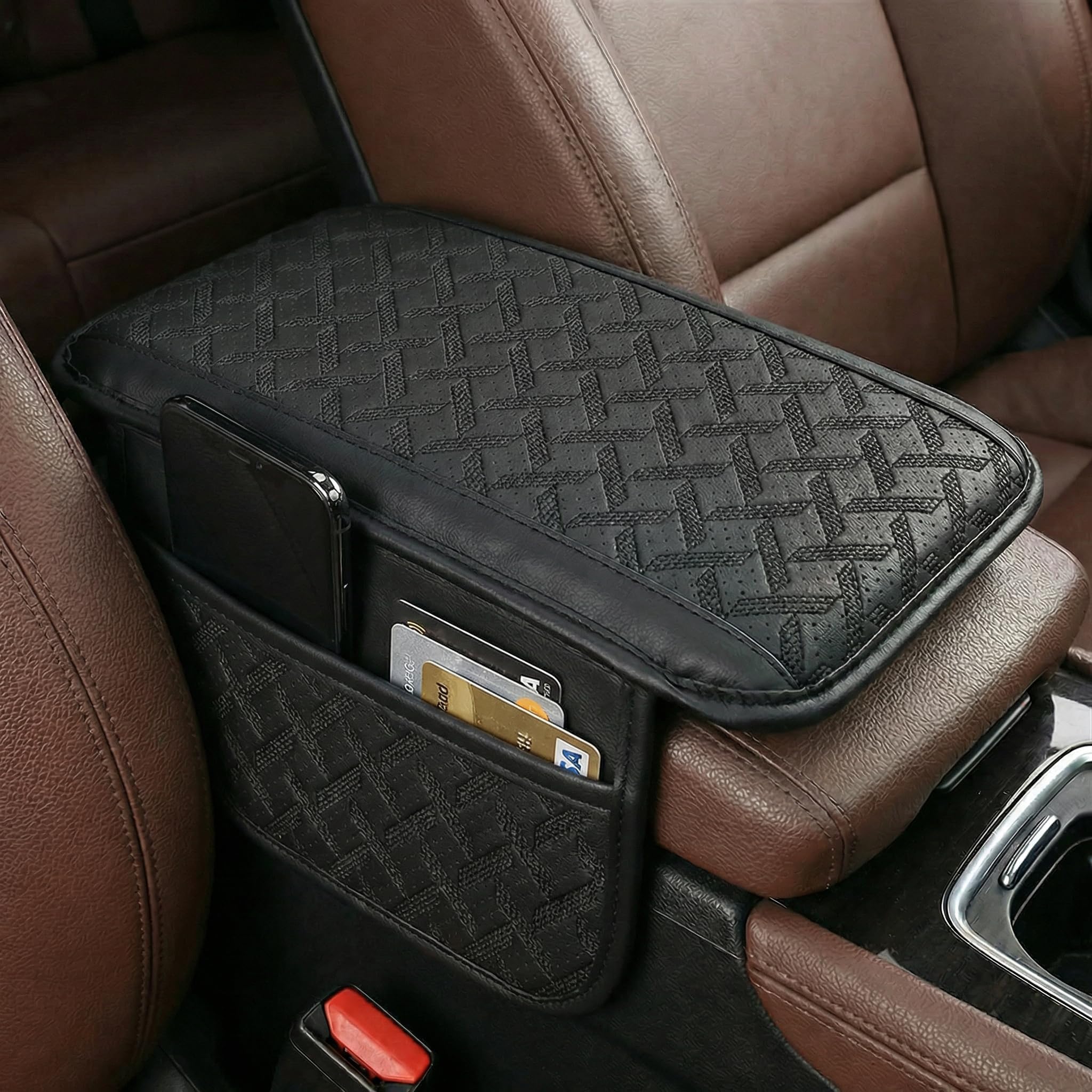 DGHXTDPOZ Car Armrest Box Cover Mat,for Smart Eq Fortwo Forfour 453 451 452 450 454 Auto Center Console Pad with Memory Foam for Comfy Protection Minimalist Stylish Car Accessories
