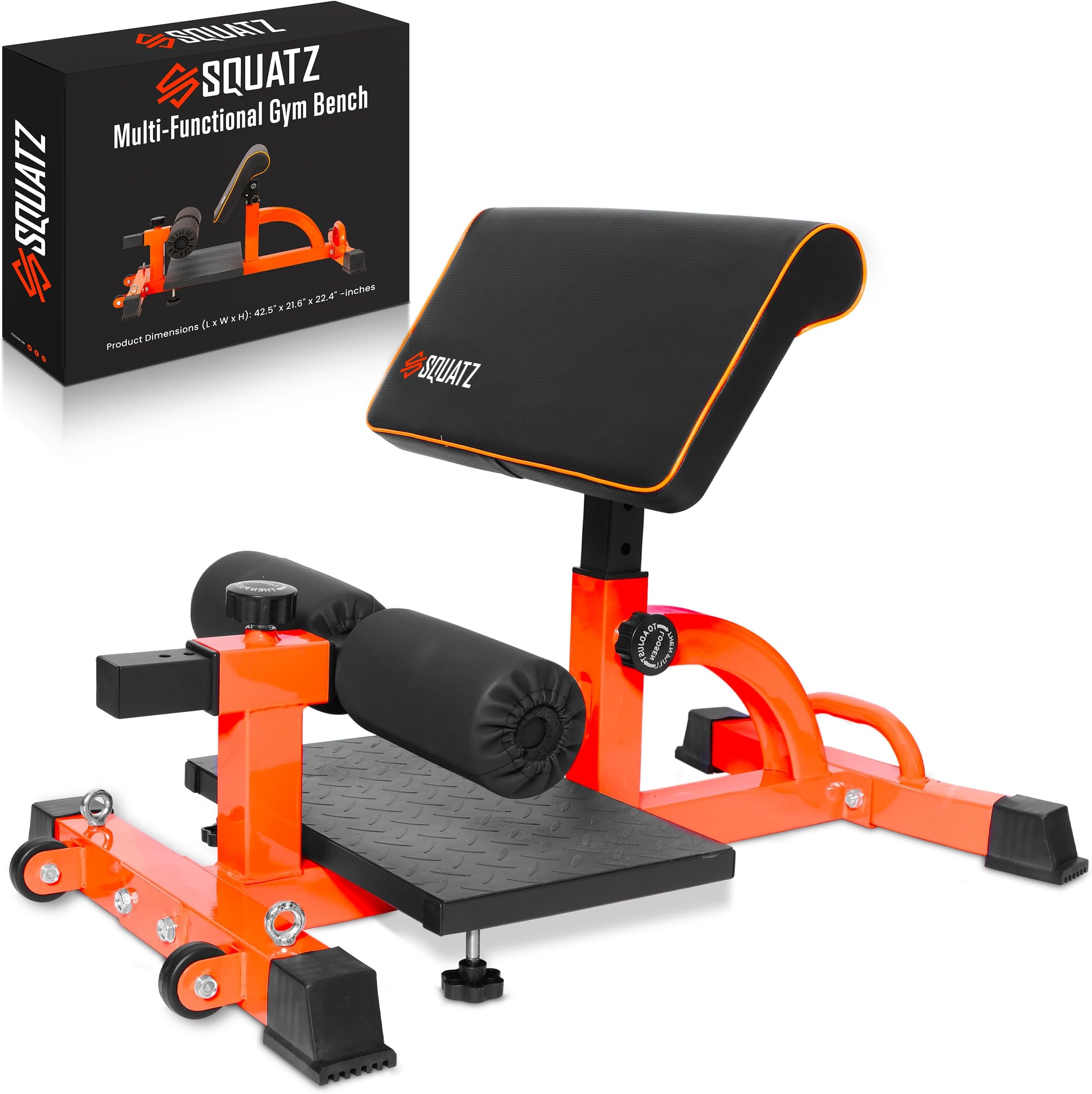 SQUATZ Sissy Squat Machine, Foldable Squatting Bench for Home Office Gym Workout Station and Leg Press Exercise, Designed to Train Abs, Thighs, Multifunctional Equipment for Fitness and Training