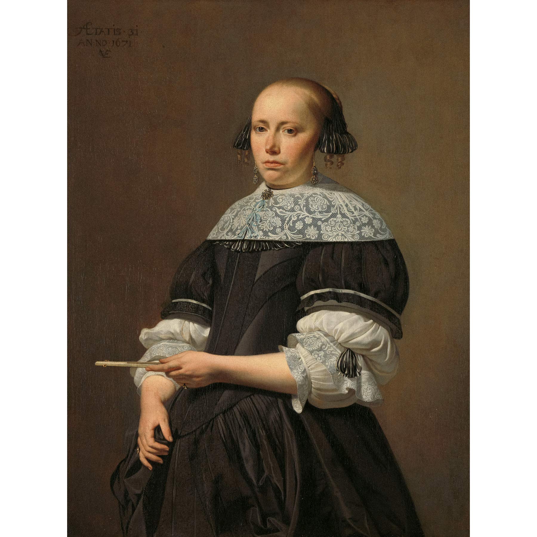 Artery8Everdingen Elisabeth Van Kessel Wife Willem Baert Premium Wall Art Canvas Print 18X24 Inch