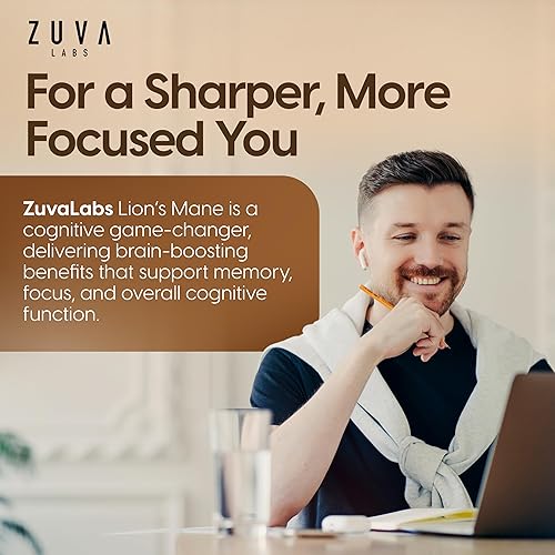 Miniatura 4 de Suplemento orgánico de hongos melena de leones – 12500 mg cápsulas de hongo melena de león con Cordyceps y Reishi para apoyo inmunitario –