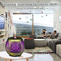 Vista 3 de Difusor de aceite esencial para el hogar, 16.9 fl oz, difusores de aromaterapia para aceites esenciales, habitación grande con humidificadores