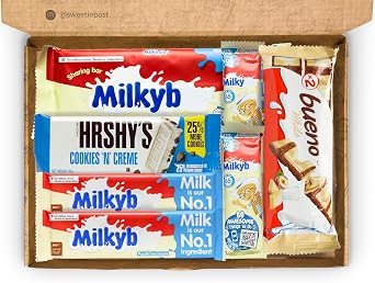 White Chocolate Gift Box | Milkybar Selection Box | Kinder Bueno | Chocolate Hamper | Perfect for a White Choc Lover