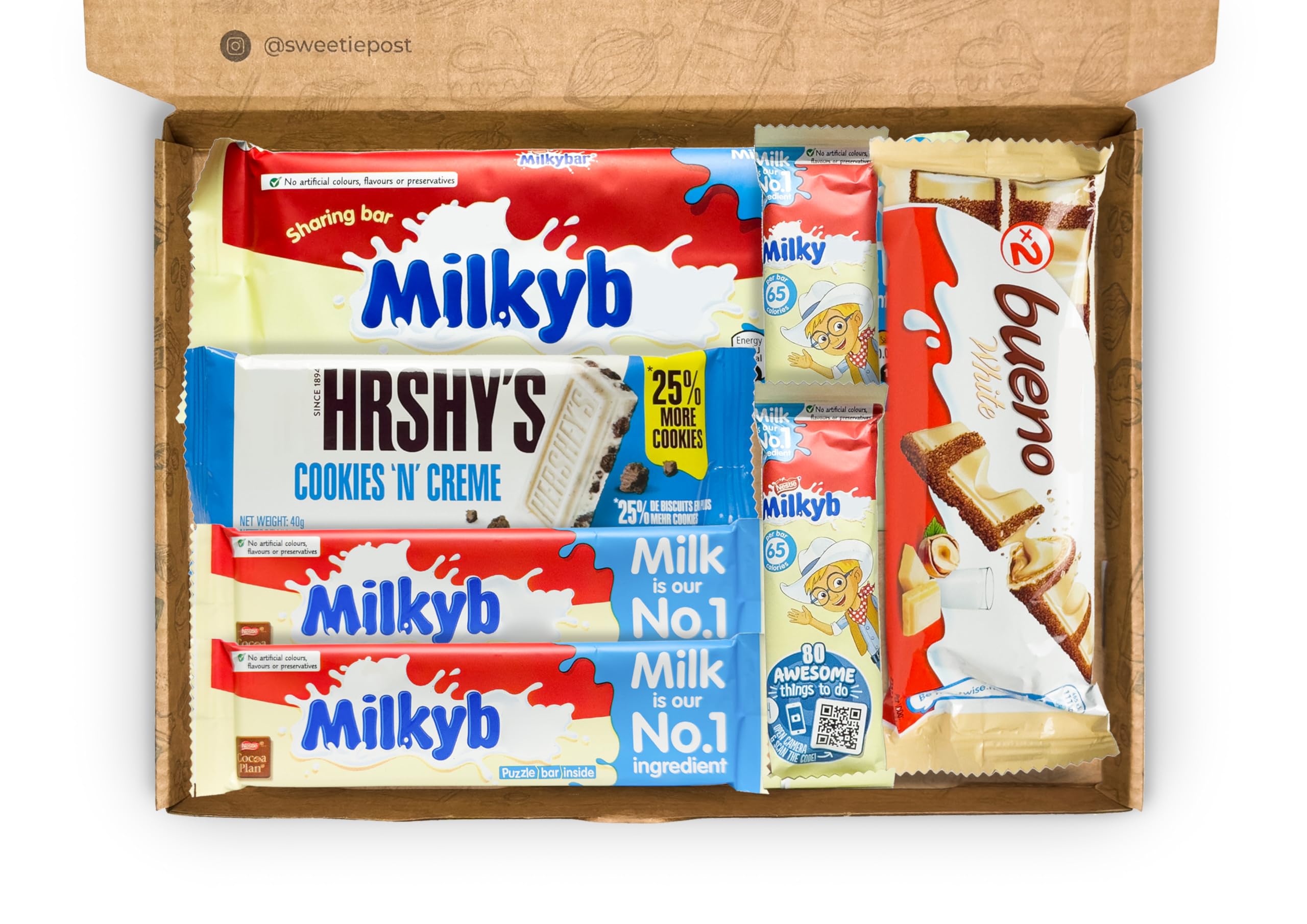 White Chocolate Gift Box | Milkybar Selection Box | Kinder Bueno | Chocolate Hamper | Perfect for a White Choc Lover