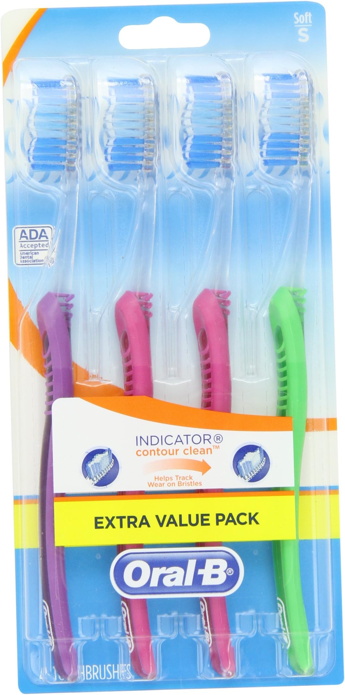 Indicator Contour Clean Soft Toothbrush, 4 Count