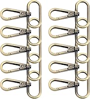 Vista 16 de CRAFTMEMORE Broches de langosta giratorios con gancho a presión, clips de moda, FS10, paquete de 10 (dorado, 1-1/2 pulgadas)