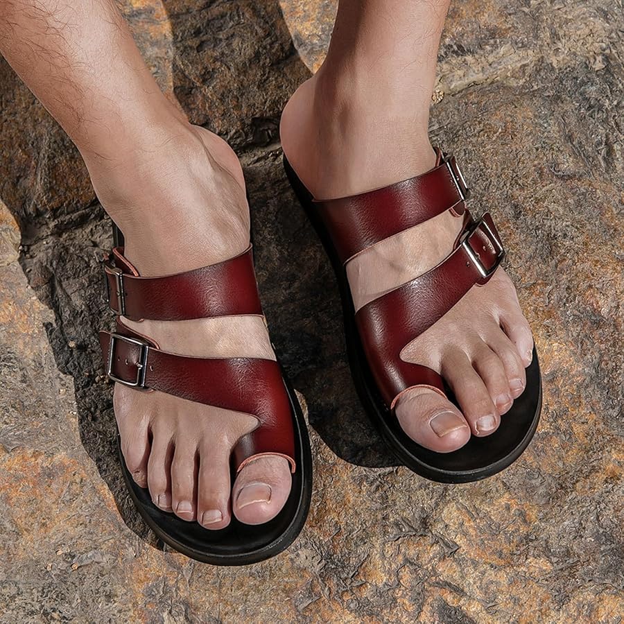 Ciabatte Estive da Uomo per Fascite Plantare/Sandali da Spiaggia per Piedi  Piatti/Comode Pantofole Ortopediche con Anello per Le Dita dei  Piedi(Brown,38 EU) : Amazon.it: Moda