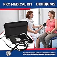 Vista 2 de Juego de presión arterial Dixie EMS y juego de estetoscopio de doble cabezal, No Model, Adulto, Negro, 1, 1
