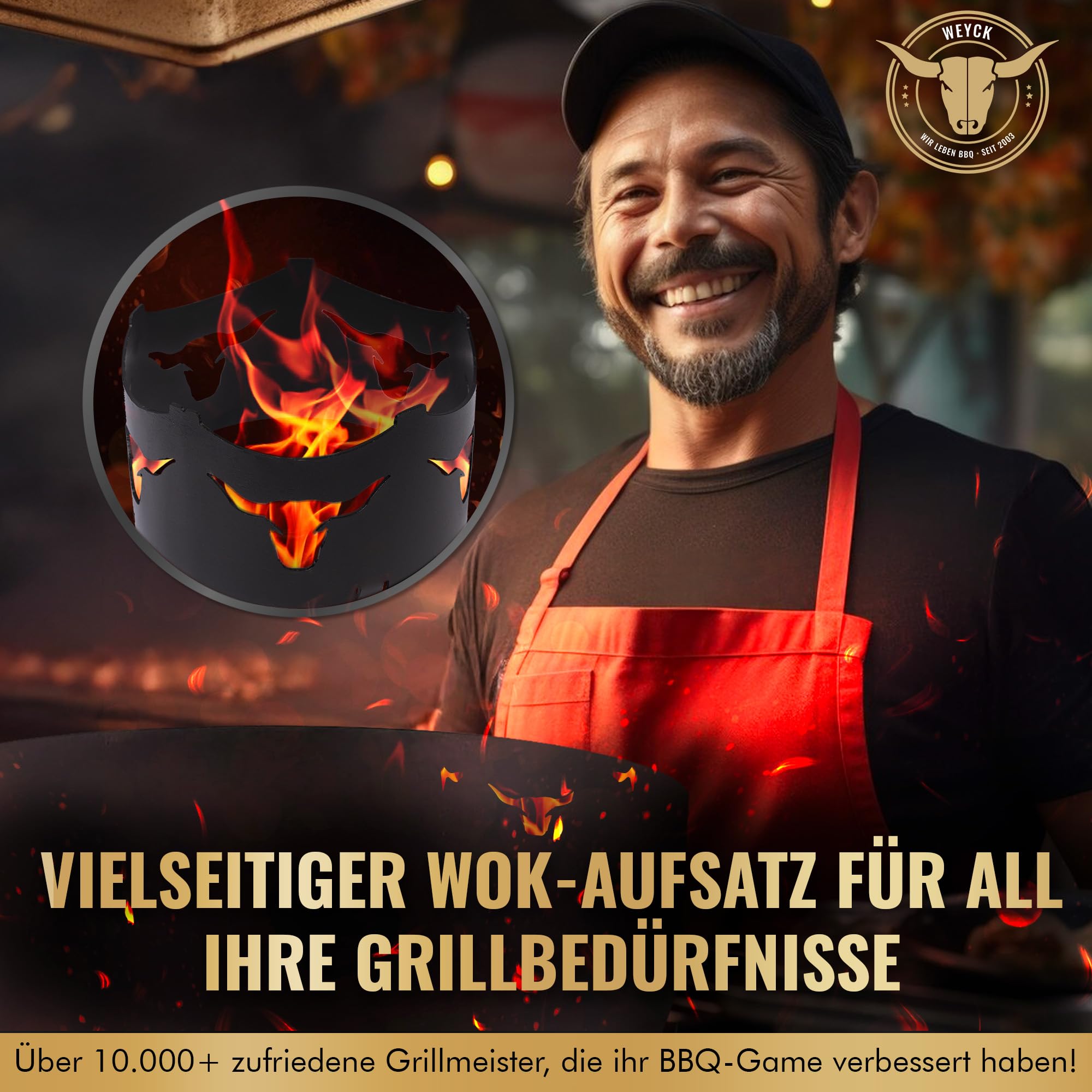 Weyck Wok-Aufsatz "Stier" Ø 20cm für Feuerplatte #161