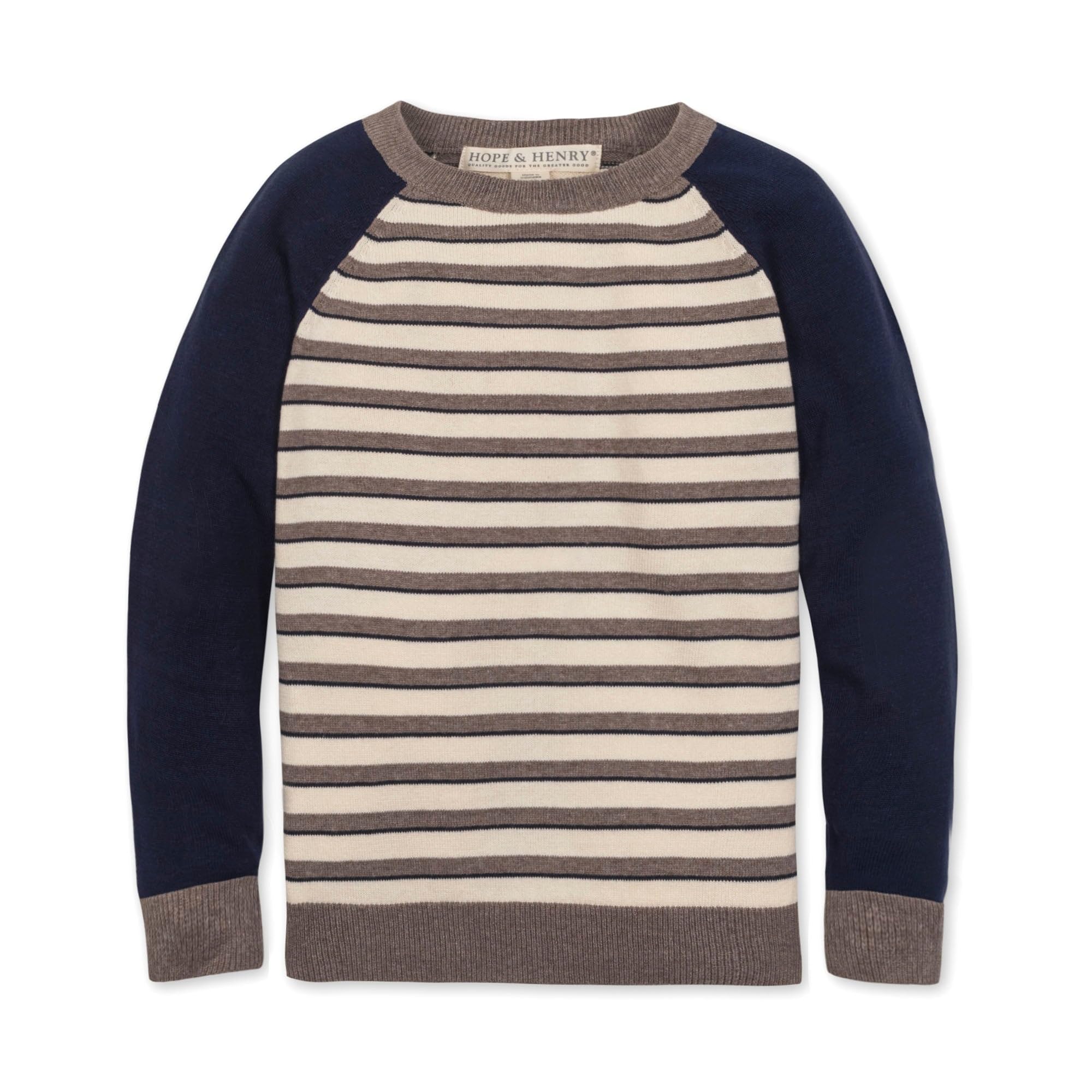 Hope &amp; Henry Girls' Milano Tipped Sweater Dress