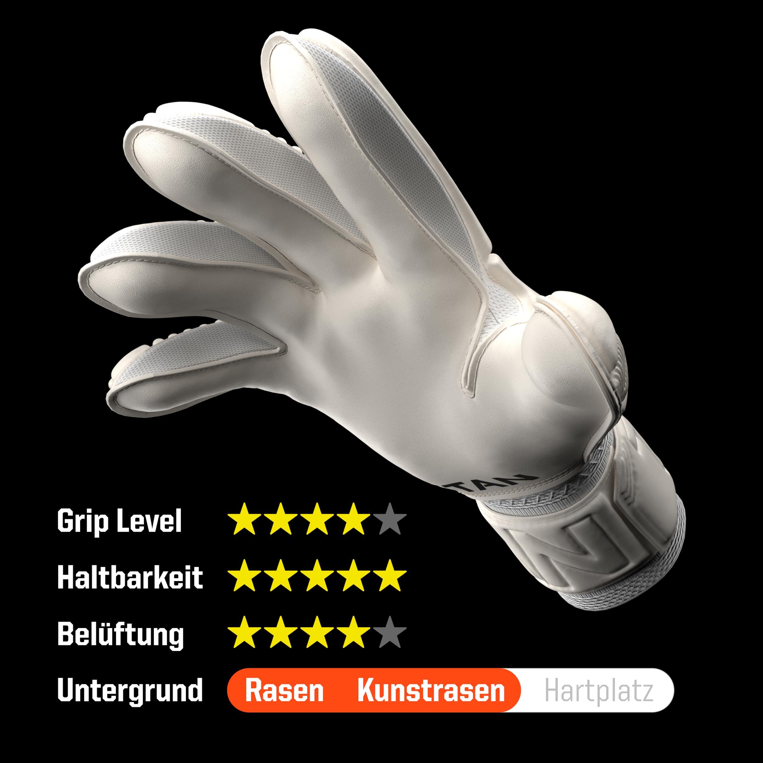 T1TAN Training Torwarthandschuhe Kinder, Herren Classic, Größe 3-12, Torhüter Handschuhe Erwachsene, Tormannhandschuhe Jugendliche, Fußball Torwarthandschuhe, 3-15+ Jahre, Atmungsaktiv, Starker Grip