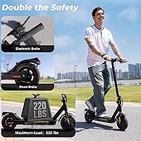 Vista 6 de Patinetes eléctricos – Scooter eléctrico para adultos, motor de pico de 500 W, 18 millas máximas, rango de 21 millas, control de aplicación, scooter