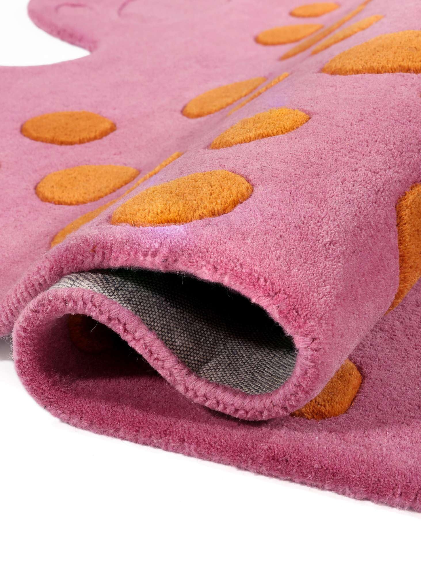 RugVista Lo Cat, Alfombra Infantil, Modernas Niños, 95 x 170 cm, Rectangular, Pelo Medio, Sala de Estar, Cuarto del bebé, Dormitorio, Limpieza en seco, Sin Productos químicos peligrosos, Rosa/naranj