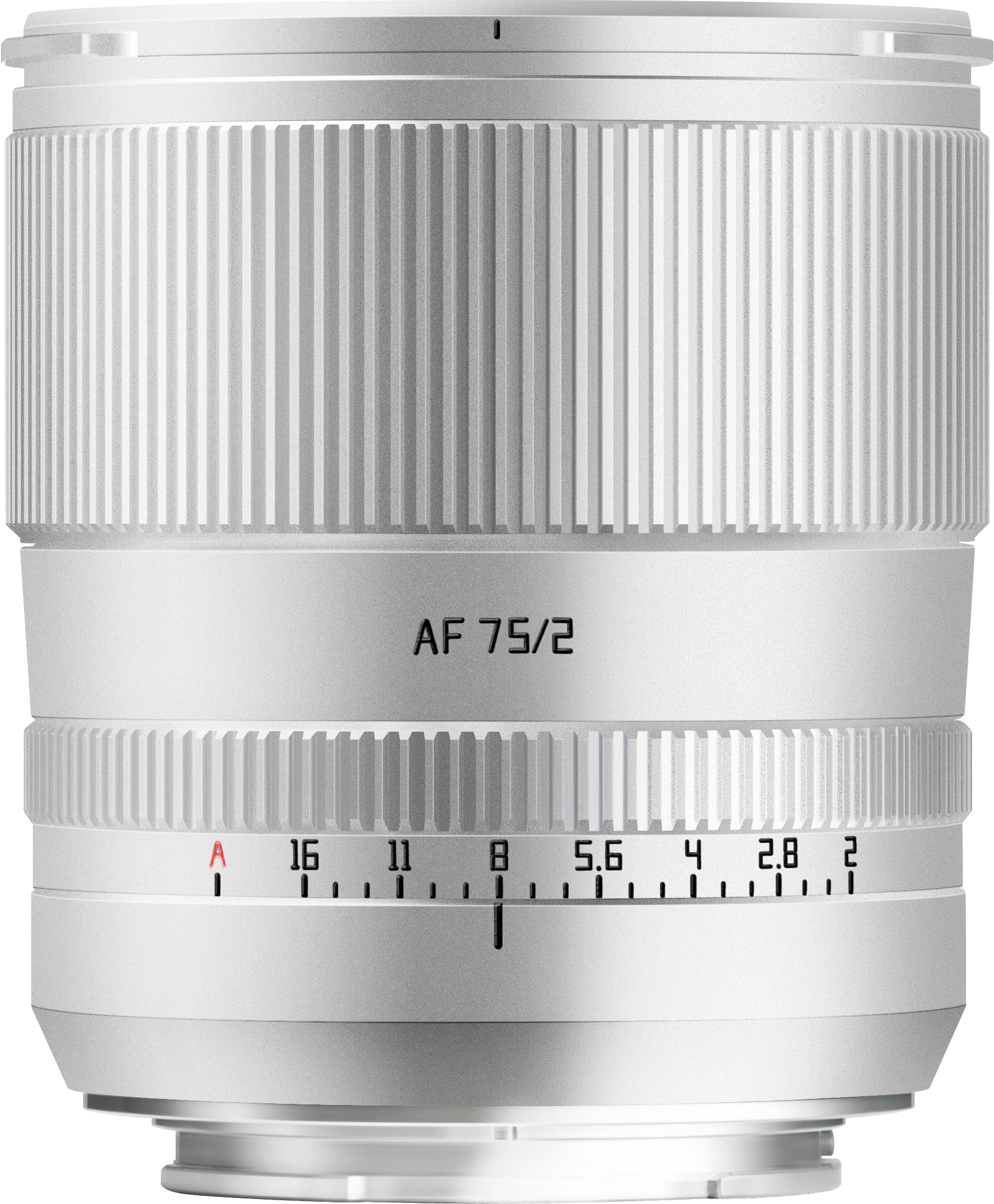 TTARTISAN AF 75mm F2 Vollformat Objektiv L Mount, STM Autofokus Große Blende mit Geklicktem Blendenring Kompatibel mit Panasonic/Lumix/Leica L-Mount Kameras (Silber)