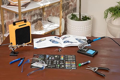 Miniatura 8 de Jitterbug Deluxe Kit  Kit de soldadura de bricolaje para principiantes  Proyectos electrónicos para estudiantes y clases STEM  Herramientas incluidas