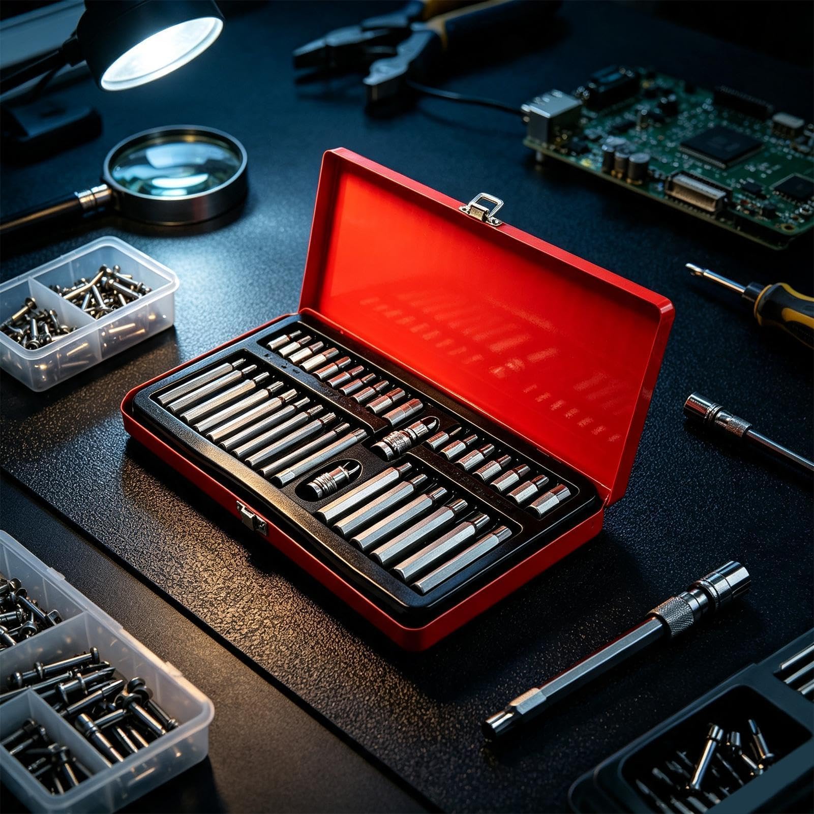 Genérico Set Puntas Hexagonales Puntas Hexagonales Desmontaje Automóvil | Set Vasos Accionamiento Mecánico para Mecánicos, Técnicos, Automoción, Hogar, Industria y Taller