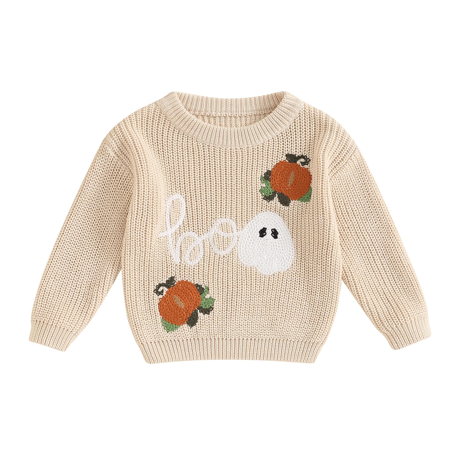 LSFYSZD Toddler Baby Girls Boys Halloween Pumpkin Sweaters Long Sleeve Crew Neck Winter Warm Knitwear Pullover Jumpers Top — view 13