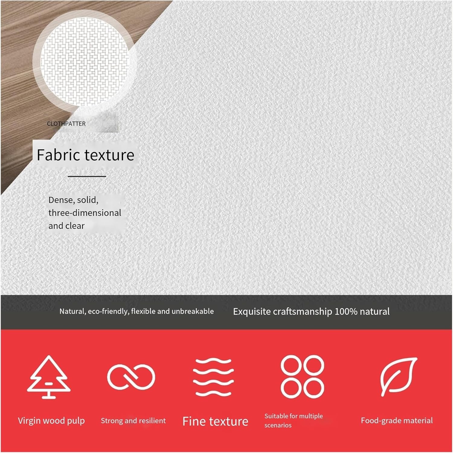 使い捨てフォーク食器パック - バージンウッドパルプ製。広げてパーティー、宴会、ピクニック、お祝いの紙ナプキンとして使えます。(Wh