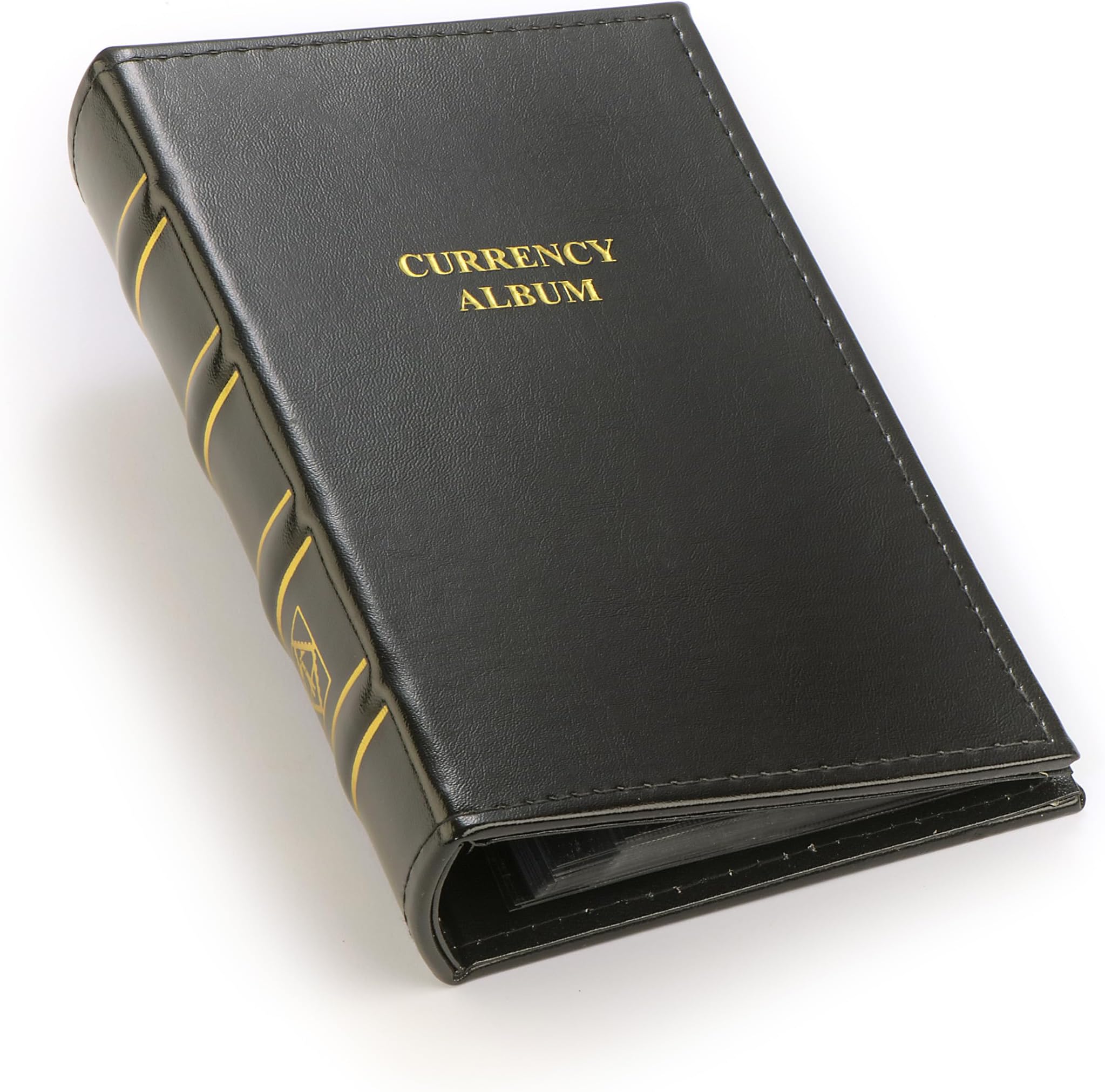 Lighthouse - Small Currency Album for Un-Graded Raw Banknotes and Currency Sleeves - Classic Leatherette Handmade 3-Ring Binder with 20 Pages - Additional Pages Available (5 3/4" x 8 1/2" x 1 3/4")