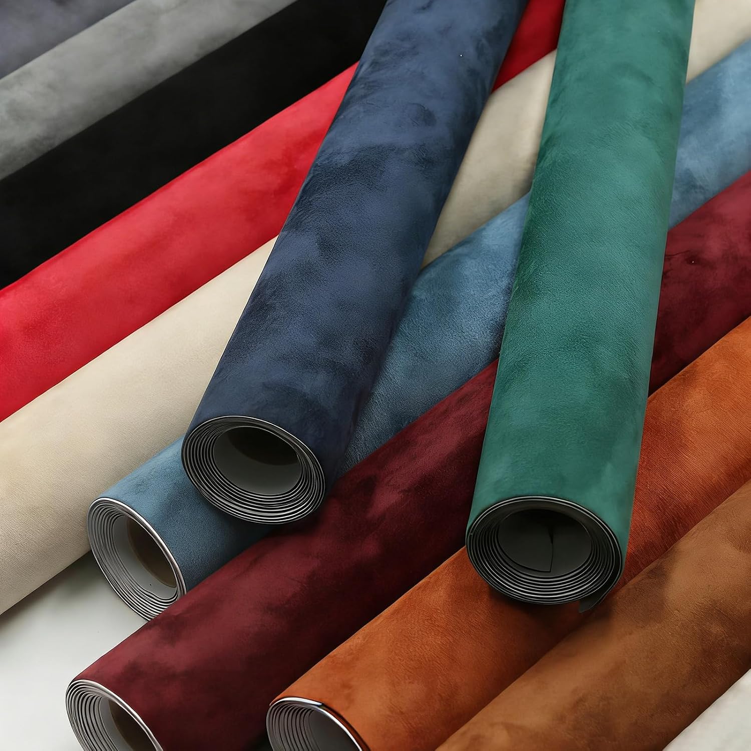Premium Self-Adhesive Suede Fabric Wrap for Cars, Suede Car Interior Wrap for Dash Door Trim and Headliner, Stretchable Microfiber Suede Fabric Car Wrap DIY Interior Upgrade (Black, 17" x 80")