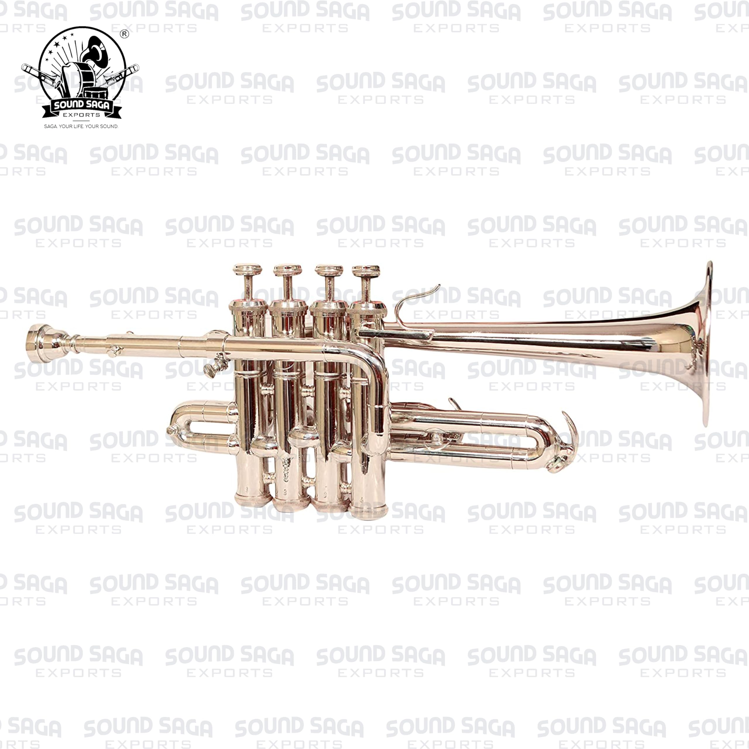 Piccolo Trumpet BB Pitch Premium Qualität inklusive Mundstück und Tragetasche (NICKEL)
