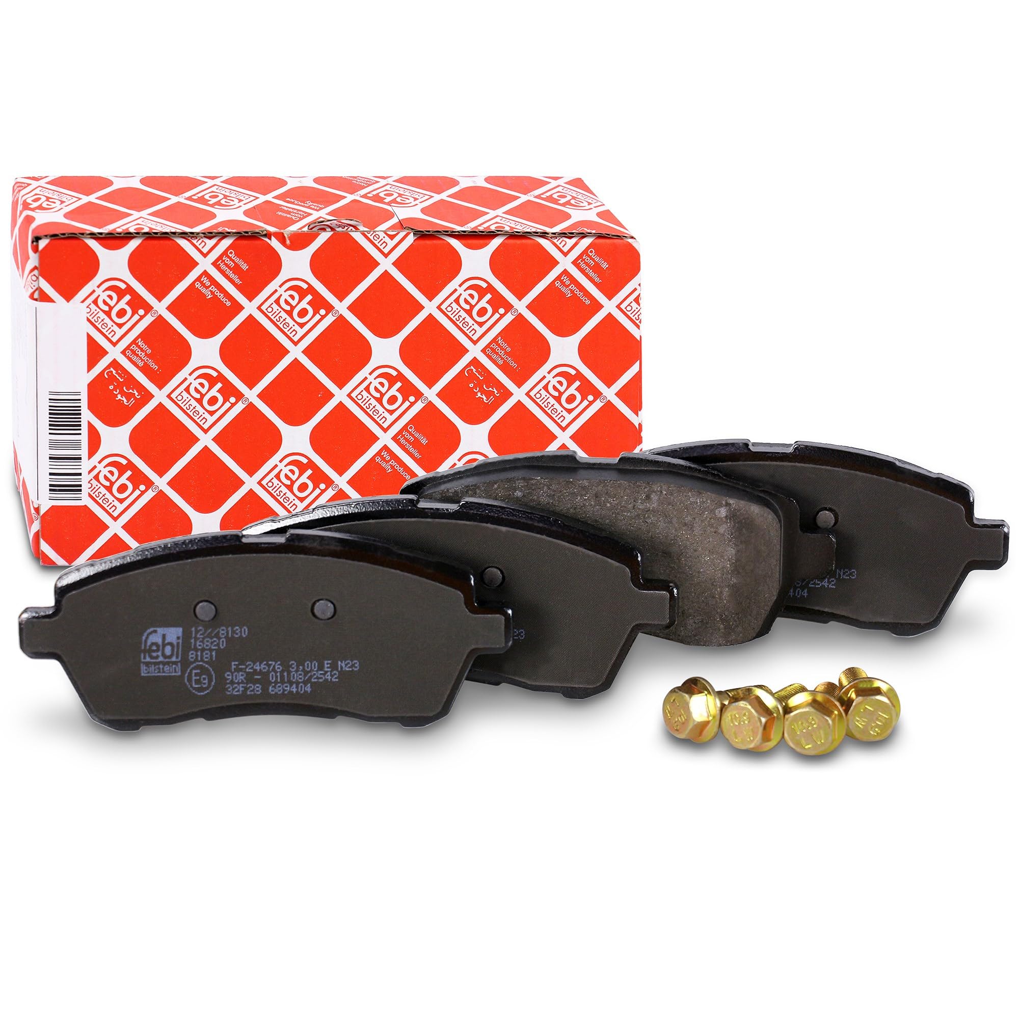 FEBI BILSTEIN Kit pastiglie freno, Freno a disco 16820 Compatibile con: FORD FIESTA Stufenheck, FIESTA VI, FIESTA VI Van
