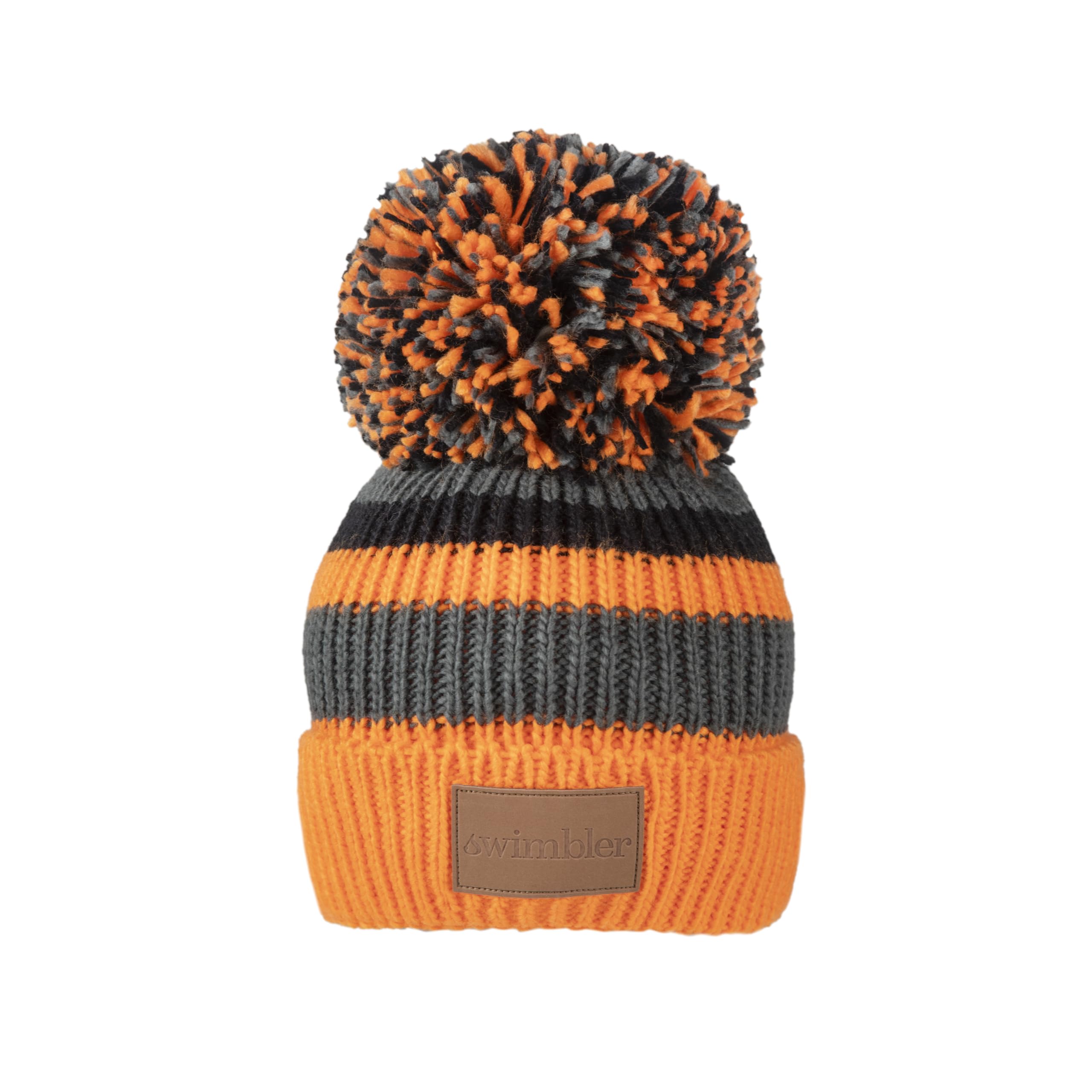 Swimbler Unisex Tango Waterproof Bobble Hat, One Size, Orange
