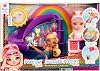 Rainbow High Littles Pool Day with Blush Playset - with a Small 14 cm Pink Doll, Pool with Rainbow Slide, Accessories, Smoothie Stand, For Children Ages 4+
