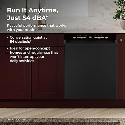 Miniatura 7 de Kenmore 2214789 - Lavaplatos híbridos prémium de 24 pulgadas, UltraWash, estante ajustable MoreSpace, alta temperatura y lavado inteligente, 12