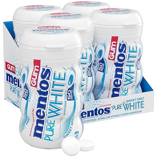Miniatura 26 de Goma de mascar Mentos Pure Fresh, sin azúcar con xilitol, sabor Wintergreen, para dulces de Halloween, a granel, 50 unidades (paquete de 4)