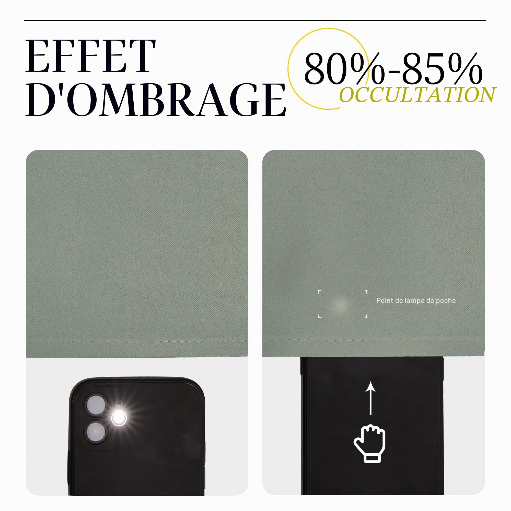 NICETOWN Rideaux Thermique de Fenêtre Draperies Galon Fronceur Lumineux Bloquer Anti UV pour Decoration Maison Chambre, 300cm Largeur sur 240 Hauteur, Sauge Vert, 1 Pièces
