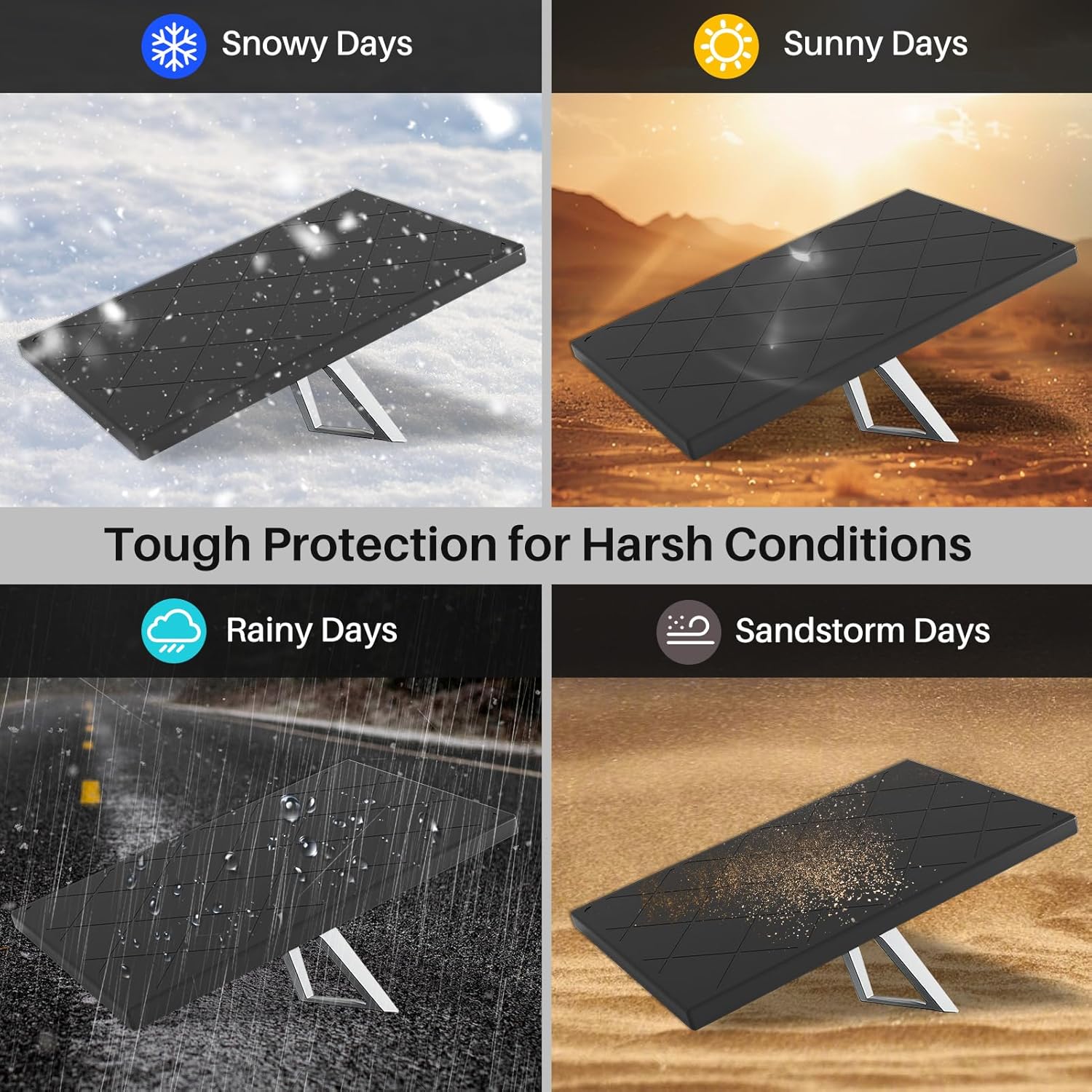 Gen 3 Satellite Dish Protective Cover Case, Heavy-Duty Silicone Dish Protector, Waterproof & Impact Resistant Against Hail, Rocks and Sand, All-Weather Outdoor Protection, Black