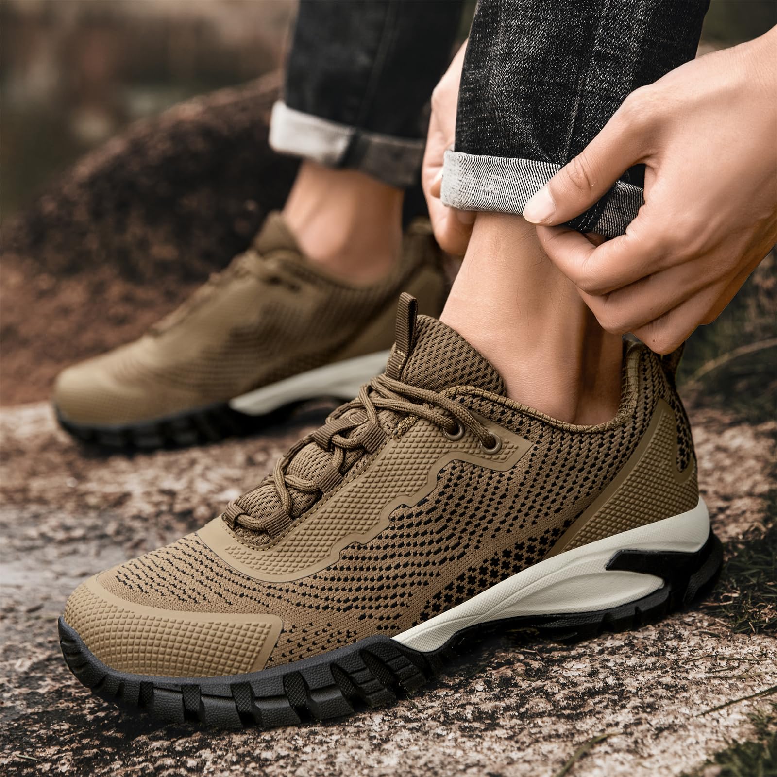 LEDINEY Hiking Shoes Women Waterproof Brown Lightweight for Trail Trekking Camping Zapatos de Senderismo para Mujer