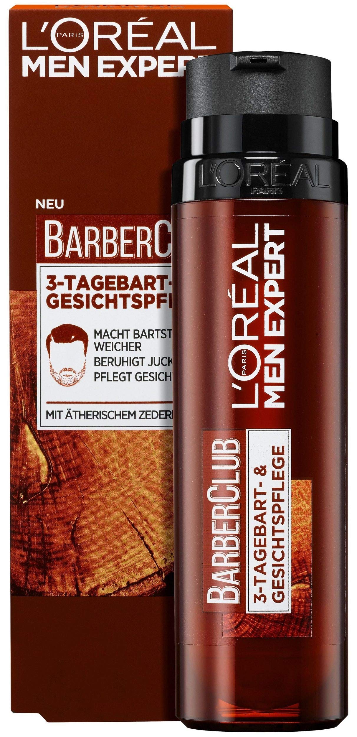 L'Oréal Paris Men Expert 3-dniowa pielęgnacja brody i pielęgnacja twarzy dla mężczyzn, przeciw swędzeniu, Barber Club, 1 x 50 ml