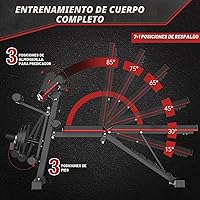 Vista 3 de Weight Bench Press, Adjustable Workout Benches for Home Gym Dumbbell Exercise, 800 LB Stable Incline Decline Bench for Full Body Workout