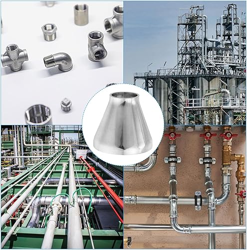 Miniatura 6 de PATIKIL Reductor concéntrico, reductor concéntrico de 3 a 1 12 pulgadas, soldadura a tope de acero, tubo de acero inoxidable 304, reductor