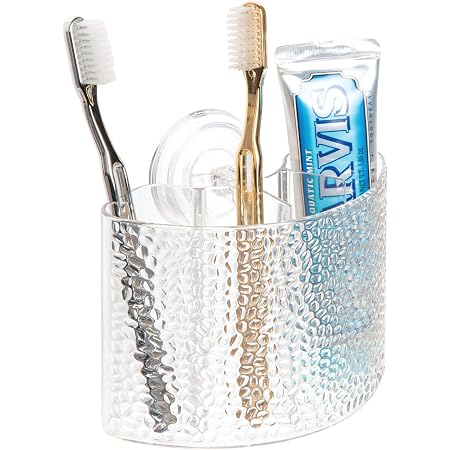 Lot De 2 Porte-Gobelets à Dents Sans Perçage - Porte-Brosse à Dents Magnétique Bleu + Rouge