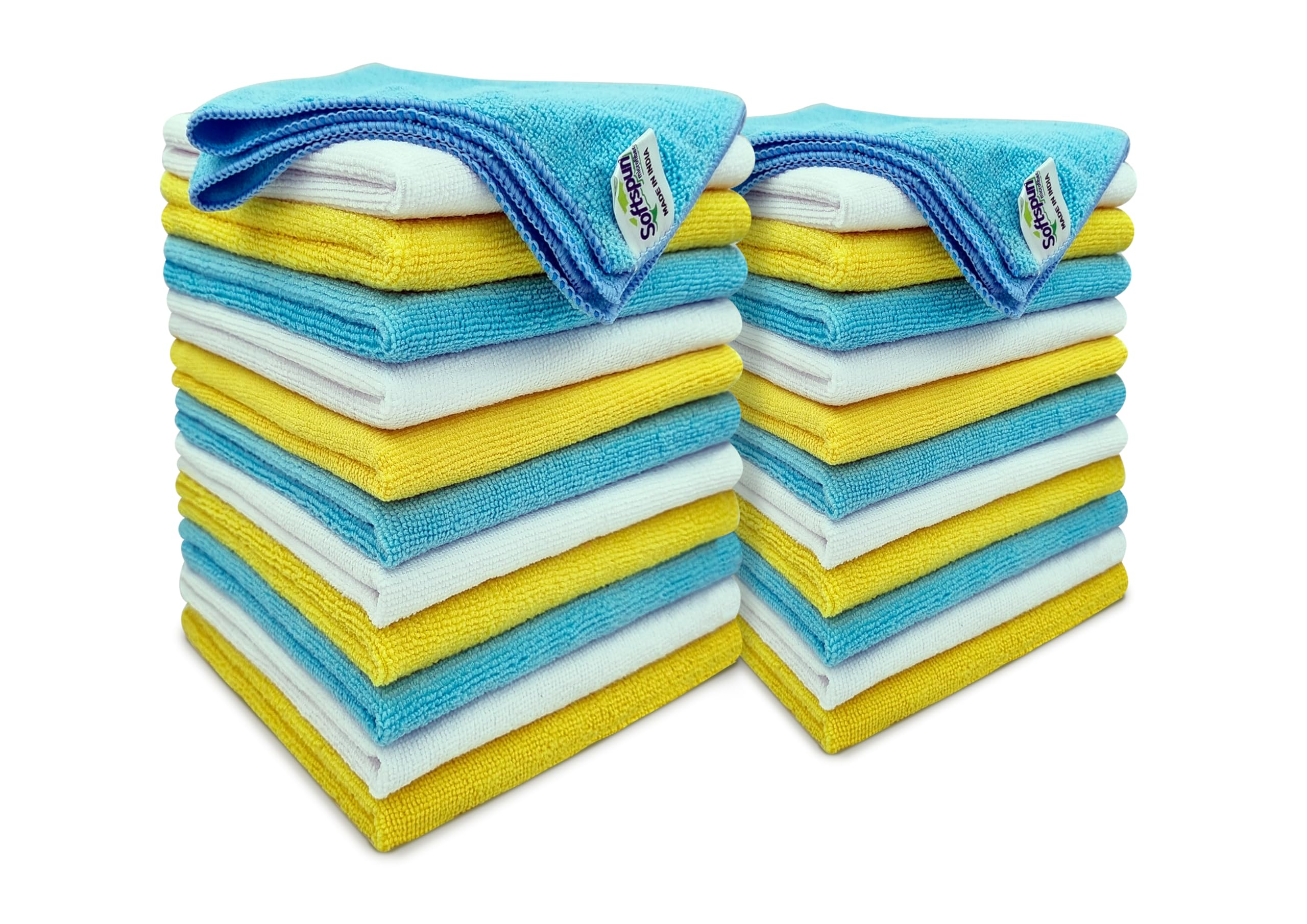 See full amazon price history chart for SOFTSPUN Microfiber Cleaning Cloths, 24pcs 30x30cms 220 GSM Multi-Colour! Highly Absorbent Lint and Streak Free Multi -Purpose Wash Cloth for Kitchen Window Stainless Steel Silverware. SOFTSPUN Microfiber Cleaning Cloths, 24pcs 30x30cms 220 GSM Multi-Colour! Highly Absorbent Lint and Streak Free Multi -Purpose Wash Cloth for Kitchen Window Stainless Steel Silverware. (B0CXLPZT6M) Amazon Price History, Amazon Price Tracker