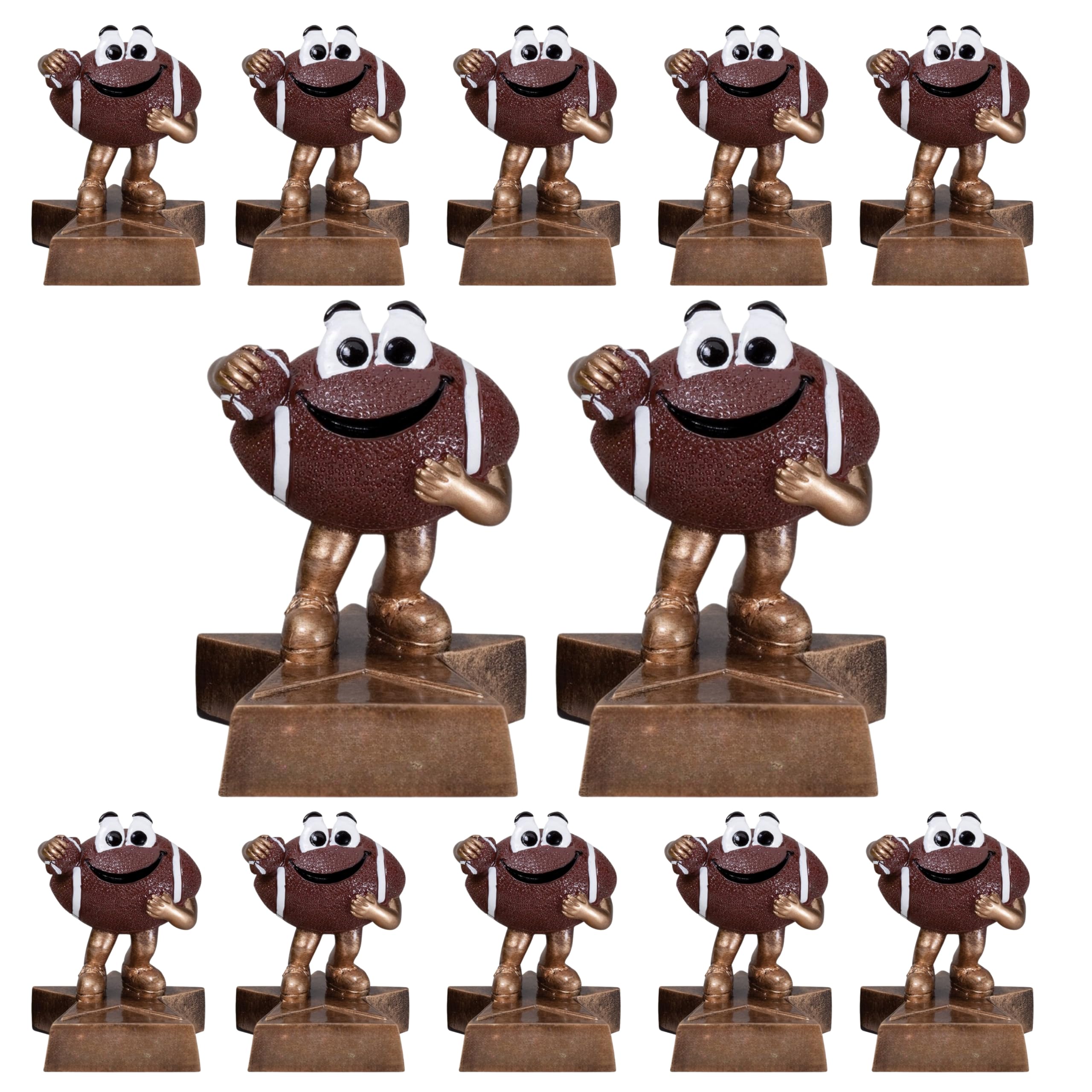 Express Medals Football Trophy Set, Pack of 12, Lil Buddy Design, Sports Award Party Favors Trophies Awards