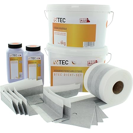 doitBau Badabdichtung-Set für ca. 10m² Abdichtung Bad, Dichtset 4x