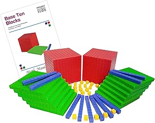 Universal Base Ten Blocks Montessori Math Teaching Tools For Numbers, Place Value Concepts, Assorted, Kid's Math Blocks
