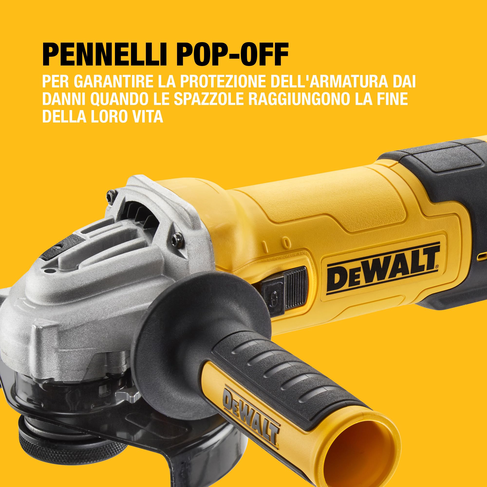 DEWALT 1500W 125mm Smerigliatrice Angolare a Velocità Variabile con Interruttore No-Volt - Kit di Levigatura, DWE4257KT-QS