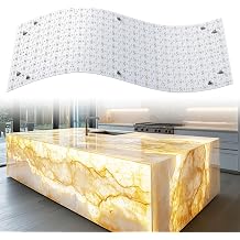 Lichaser LED Backlight Sheet Warm White 3000K 24V 36W, Dimmable LED Panel Sheet Compatible with Alexa, Flexible Backlit Light Remote & APP Control, 19.7X9.7 Inch for Marble, Onyx, Quartz 8 Pack