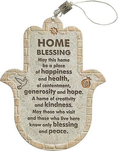 Miniatura 9 de Amuletos de mano Hamsa con bendición del hogar en inglés, decoración de pared de 19 cm - Amuleto de protección contra el mal de ojo, de la buena Set