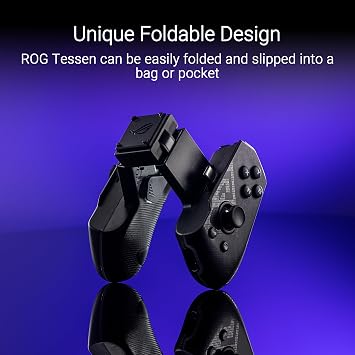 ASUS Mobile Game Controller ROG Tessen/Compatible with Android / Fits smartphones up to 7 inches, thickness 7~14.5mm / Foldable design/USB-C connection/Button remapping/Pass-through charging