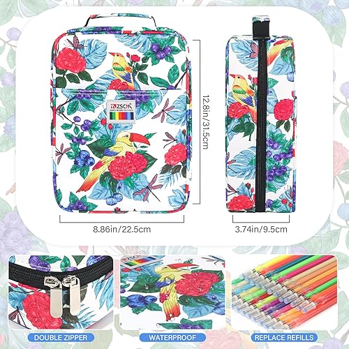 Miniatura 2 de ZSCM Paquete de 194 bolígrafos de gel, 100 bolígrafos de dibujo de colores, incluyendo 94 bolígrafos de gel, 6 bolígrafos de arcoíris con mezcla de