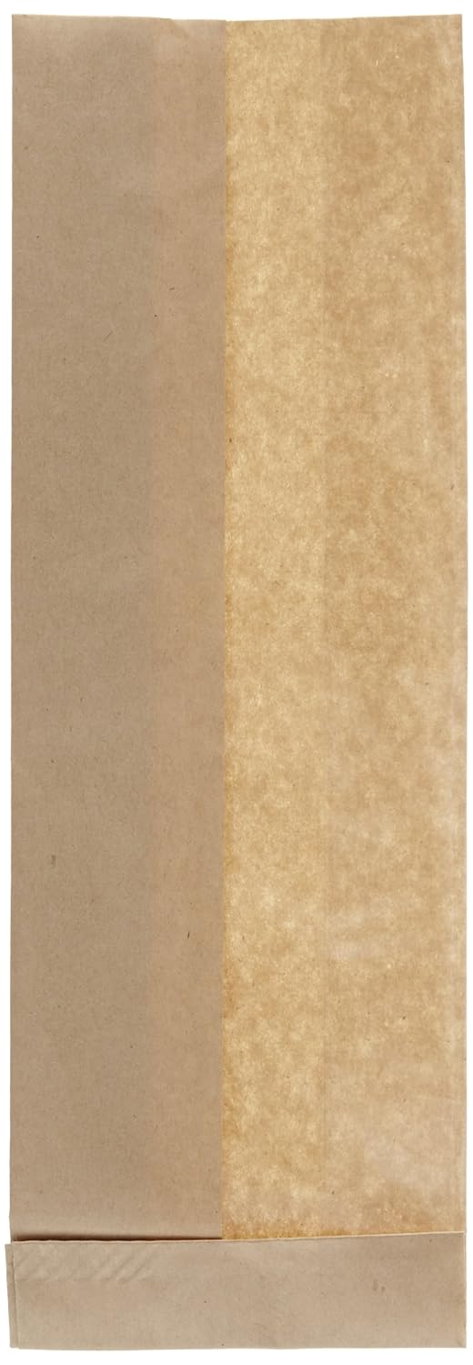 Bagcraft Papercon 300080 DublView Togo Deli Sandwich Bag, 10-3/4" Length x 3-1/2" Width x 2-1/4" Height, Natural (Case of 500)
