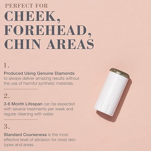 Miniatura 4 de Trophy Skin Punta de diamante fina, compatible con cualquier máquina de microdermoabrasión Trophy Skin - Kit de spa en casa de calidad profesional