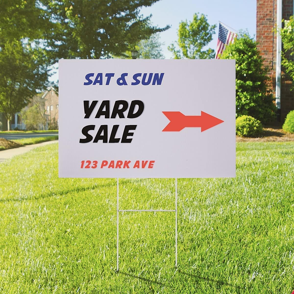 Blank Yard Signs with Stakes -10 Pack 12 x 18 Inches White and Yellow Plastic Yard Lawn Sign with 6 Markers for Happy Birthday,Garage Sale Signs, Rent, Guidepost Decorations (5 white + 5 yellow) : Patio, Lawn & Garden