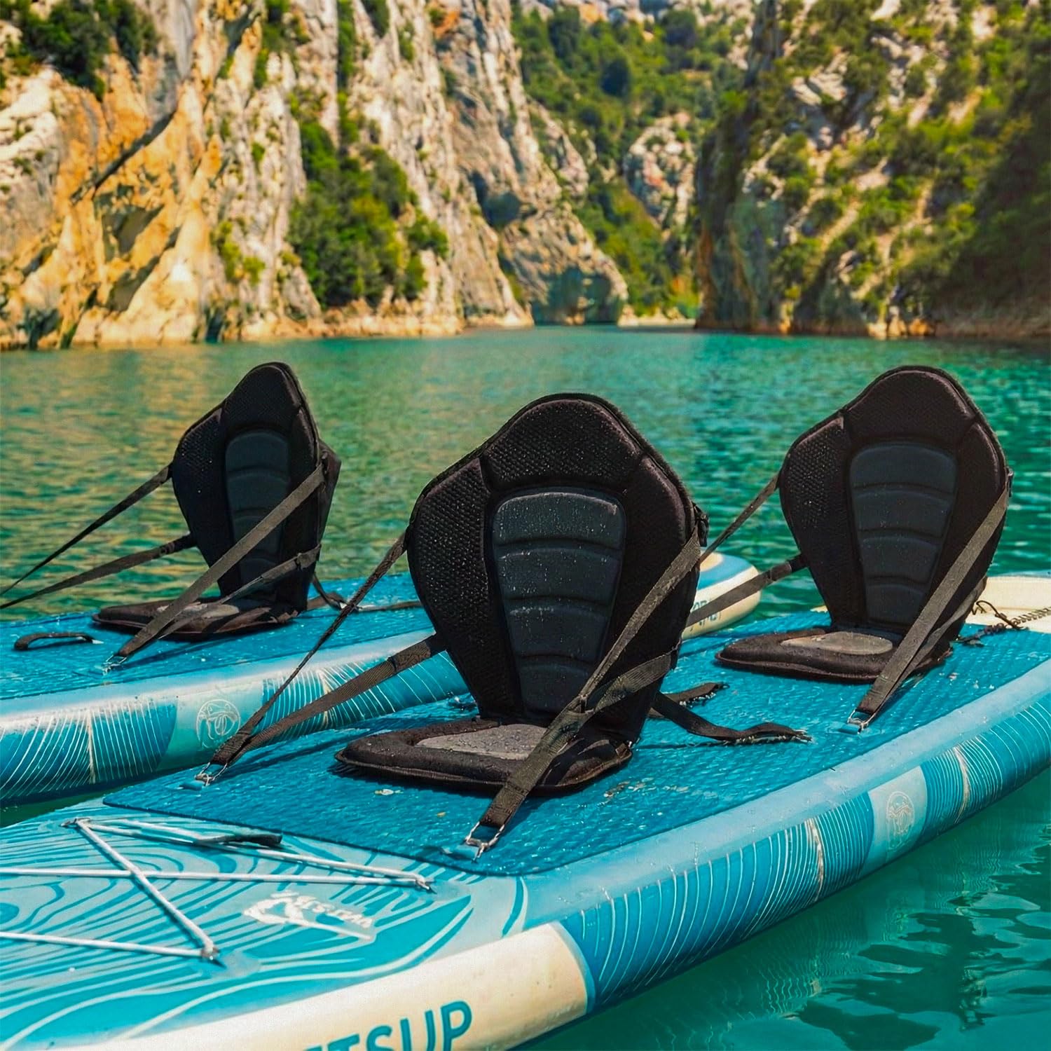 Wattsup - SUP Stand Up Paddle Gonfiabile MARLIN 12'5-378x89x15 cm, Dropstitch - Pacchetto completo: Remo 2in1, Leash, Pompa, Borsa di Trasporto - Fino a 185 kg - Blu