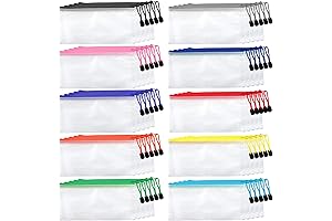Hedume 50-Pack Zipper Mesh Pencil Bags Bulk